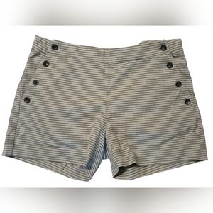 Banana Republic Black and White Striped High Waist Shorts